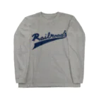 PoooompadoooourのRailroadsロゴ　あお ロングスリーブTシャツ