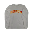 shoppのREDRUM 灰×ボルドー ロングスリーブTシャツ