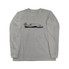 Poooompadoooourの本と、なまけもの(モノクロ) Long Sleeve T-Shirt