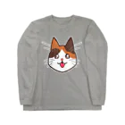 コナカマ通販SUZURI支店の三毛猫ちゃん ロングスリーブTシャツ