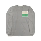 リューカデンドロンのクリーム&グリーン Long Sleeve T-Shirt