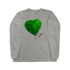 skn.のHeart-GREEN ロングスリーブTシャツ