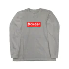 金融投資デザイン　カマラオンテ-ムラサキのDancer ダンサー  ボックスロゴ  Long Sleeve T-Shirt