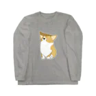 5corgisのフランスパンでリーゼントごっこをするコーギー Long Sleeve T-Shirt