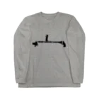 音楽雑貨でぶねこのクラリネットと黒猫 Long Sleeve T-Shirt