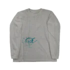 あのこの鳥獣戯画の風神雷神　トルコ石ブルー Long Sleeve T-Shirt