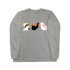 清水めりぃのI LOVE 寿司&猫 Long Sleeve T-Shirt