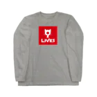 9LIVES 猫たちの王国の9LIVES logo red ロングスリーブTシャツ