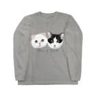 みきぞーん｜保護猫 ミッキー画伯と肉球とおともだちのMei&Kanta Long Sleeve T-Shirt