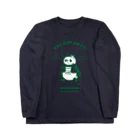 キッチュのトレイルランパンダ【YOU CAN DO IT!】グリーン Long Sleeve T-Shirt