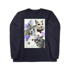 kinako-japanのとみこちゃん３ニャンズ Long Sleeve T-Shirt