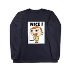 charlolのバックアップ白nice charlie  ロングスリーブTシャツ