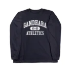 【SEVA】 （雲黒斎 公式ショップ ）のGANDHARA ATHLETICS （ホワイト プリント バージョン） ロングスリーブTシャツ