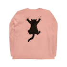 あふぐろ屋のひっつき黒猫（背面プリントのみVer.） Long Sleeve T-Shirt :back