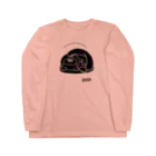 でこのお店 in SUZURIのモノクロでこ&タヌー Long Sleeve T-Shirt