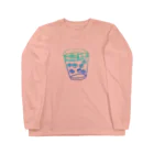 YASUKI_TEAのグラスグラス 青グラデ Long Sleeve T-Shirt