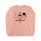 kocoon（コクーン）のサウナでテレビを見るライオンとクマ Long Sleeve T-Shirt