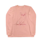 ぎーのの白いチワワ・赤 Long Sleeve T-Shirt