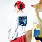 snowfikaのsayo art_05 Long Sleeve T-Shirt :model wear (back, sleeve)