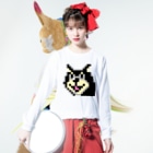 株式会社RayArc・新規事業ユニットのしばいぬ(こてつ)・おえかきランドにて Long Sleeve T-Shirt :model wear (front)