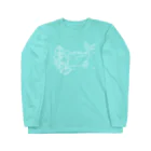 サトウノリコ*の浴室でタブレットを使う人魚【しろ】 Long Sleeve T-Shirt