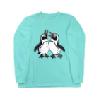 penguininkoの仲良く鳴き交わす🐧🐧 ロングスリーブTシャツ