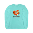 SUNDAYS GRAPHICSのDONGURISU (どんぐリス) 茶色ロゴ Long Sleeve T-Shirt