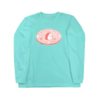 北風のゼリーの半生ししゃもおにぎりエンブレム（サーモンピンク） Long Sleeve T-Shirt