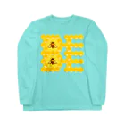 LalaHangeulのハニカム構造(BEE） ロングスリーブTシャツ