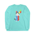 Ａｔｅｌｉｅｒ　Ｈｅｕｒｅｕｘのサーカスにゃんこ　風船ピエロ Long Sleeve T-Shirt