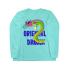 LalaHangeulのORIENTAL DRAGON（龍）英字バージョン ロングスリーブTシャツ