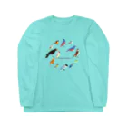 エダマメトイチ雑貨店のI love birds A 大 ロングスリーブTシャツ