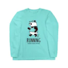 キッチュのランニングパンダ Long Sleeve T-Shirt