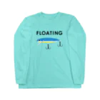 FISHING without FRIENDSのフローティングミノー / ブルー ロングスリーブTシャツ