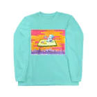 💡ぴこん💡の🐙畳でレコード♬ ロングスリーブTシャツ