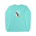 This is Mine（ディスイズマイン）の旅するペンギン（ロゴ入り）濃色生地デザイン Long Sleeve T-Shirt