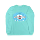 やすこーん（YASCORN）鉄道の鉄道:りんご電車（水色） Long Sleeve T-Shirt