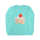 タカハシ商店のいちごのショートケーキ ロングスリーブTシャツ