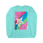 🐶シュナといろいろ🎨の流れ星　(ピンク) Long Sleeve T-Shirt