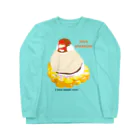 KINAKOLab@SUZURIのトウモロコシ大好き文鳥 Long Sleeve T-Shirt