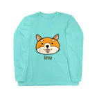 MrKShirtsのInu (犬) 色デザイン ロングスリーブTシャツ