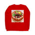 うさぎ堂のバースデーケーキ🎂 Long Sleeve T-Shirt :back