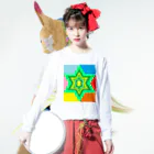 みょん-みょんのキラッキラな流れ星6k Long Sleeve T-Shirt :model wear (front)