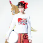 tetsuroの天女 ロングスリーブTシャツの着用イメージ(表面)