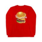 研究室ゲッカモッカのNIKUKYU BURGER ロングスリーブTシャツ