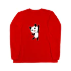 Tea Drop Sのやる気に満ちたパンダ Long Sleeve T-Shirt