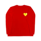 ♡Hanuru´ｓ shop♡の黄色の絣ハート Long Sleeve T-Shirt