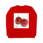 techonの手描きトマト２つ ロングスリーブTシャツ