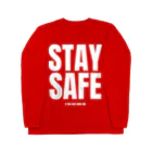 STAY SAFE IF YOU LOVE SOME ONEのSTAY SAFE IF YOU LOVE SOME ONE / ホワイトプリント フロント ロングスリーブTシャツ