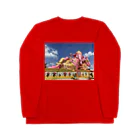 カエルモータースのピンクガネーシャ Long Sleeve T-Shirt